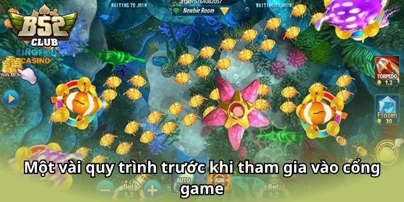 Một vài quy trình trước khi tham gia vào cổng game